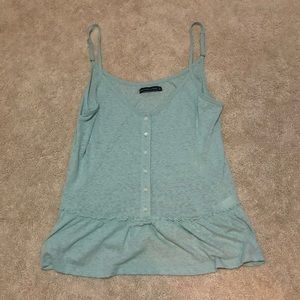 Abercrombie & Fitch Green Button Tank Top